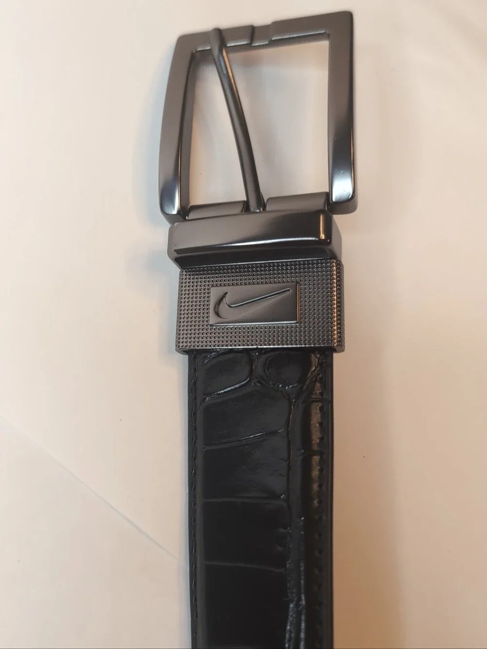 Nike Reversible Golf Belt. Crocodile Embossed Side + Smooth Side. Size XL 42-44